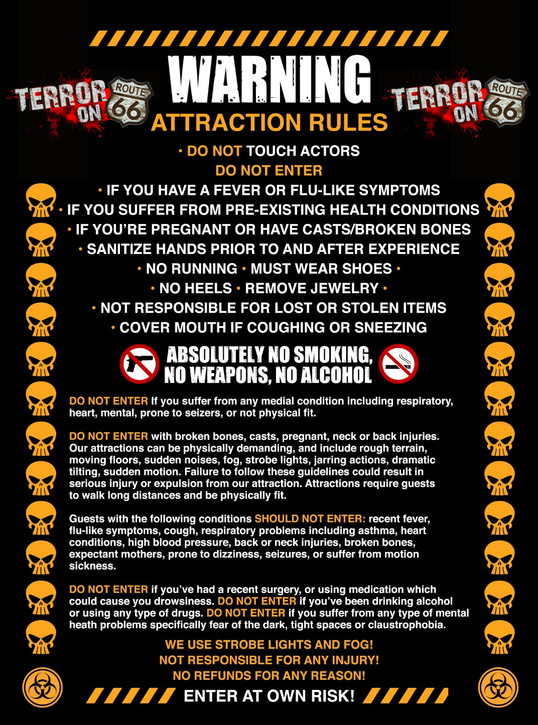 Terror On Route 66 2026 Rules